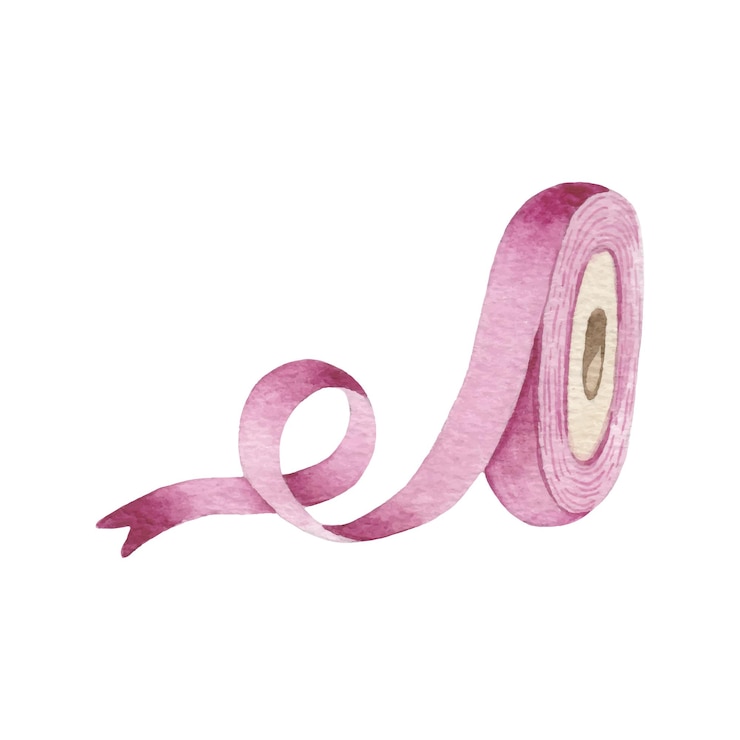 Vector purple watercolor ribbon