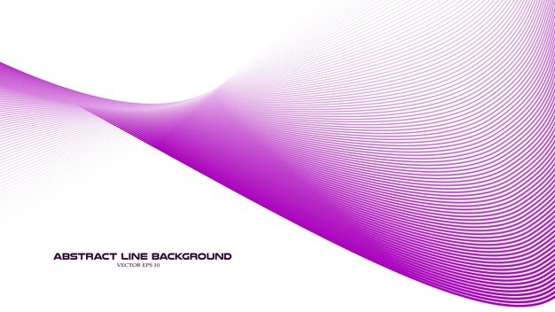 Purple wavy stripes line abstract background vector image