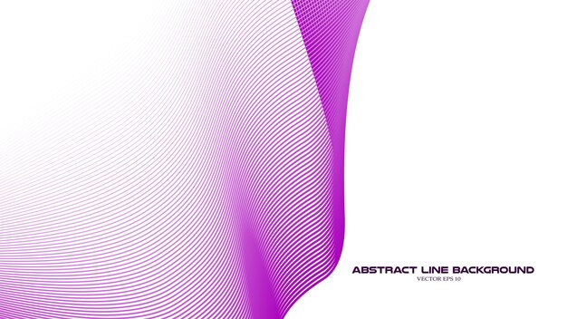Purple wavy stripes line abstract background vector image