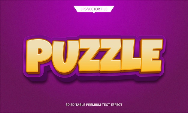 Puzzle quest 3d editable text style effect 
