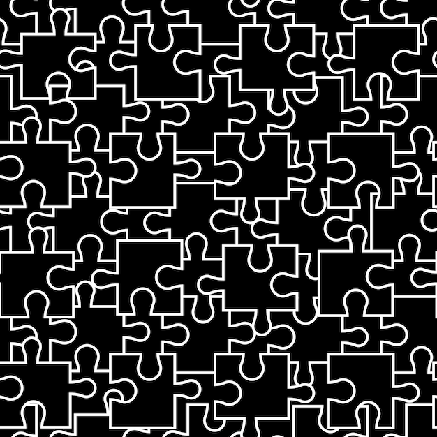 puzzle shape seamless pattern simple doodle background fashion fabric print template
