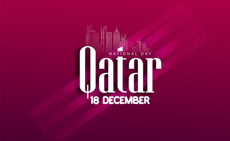Vector qatar national day on 18 december.