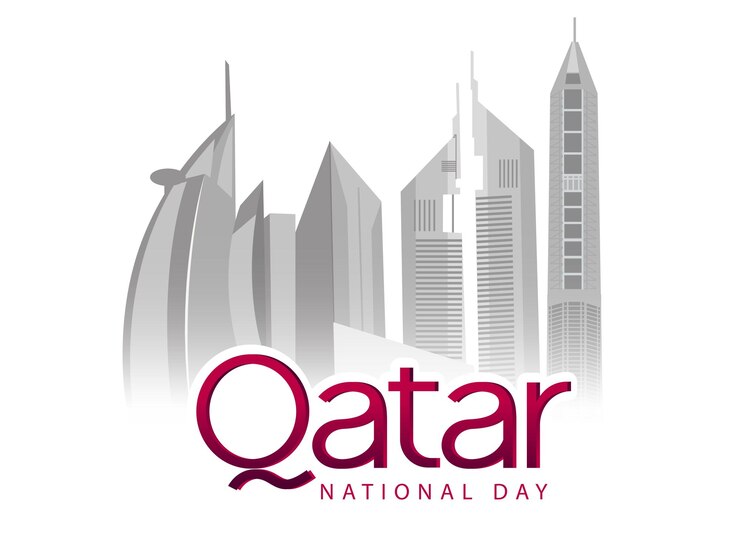 Vector qatar national day on 18 december.
