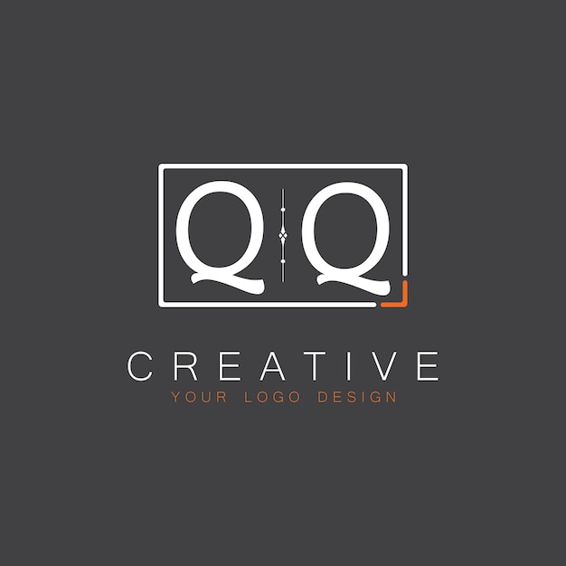 QQ initial monogram logo for Creative with square style design