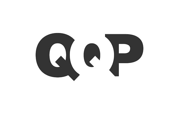 QQP logo design Initial letter Q Q P bold font style for tech startups consulting corporate branding Creative company name headlines typography identity trendy logotype