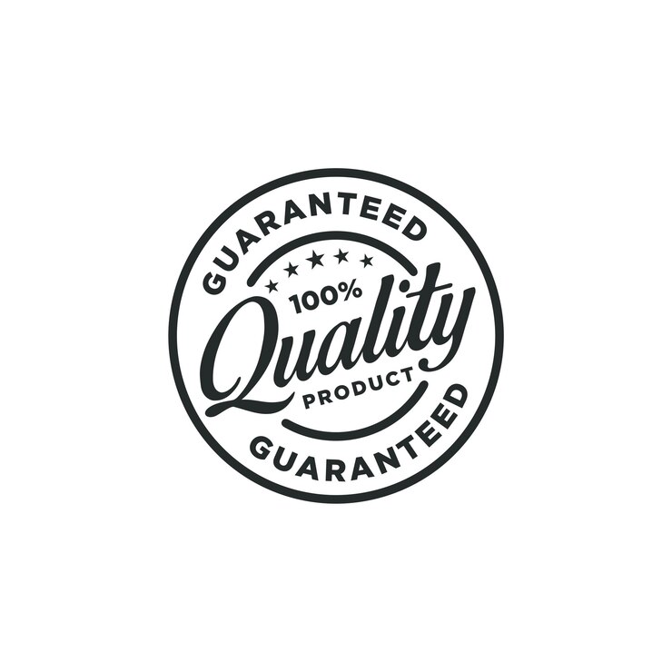 Quality product guarantee label vector illustration