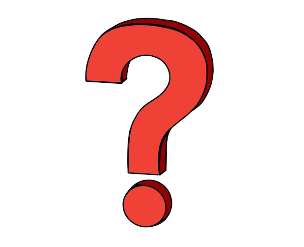 question mark 3d vector illustration