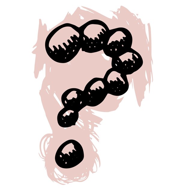Question mark hand drawing image vector