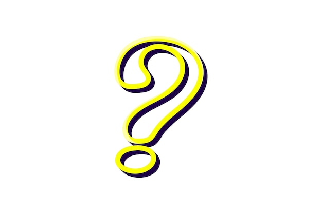 Question Mark Highlight Note Sticker Design