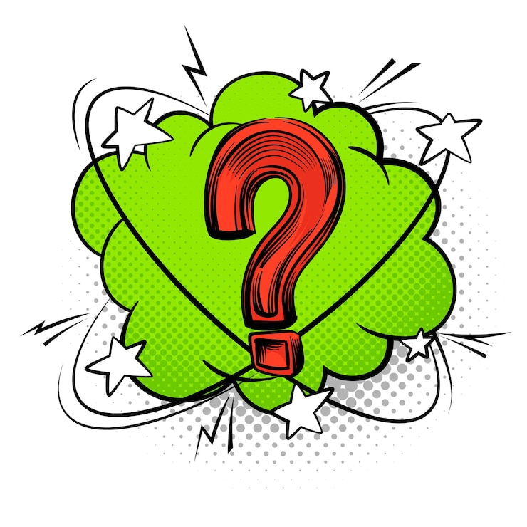 Vector question mark into speech bubble illustration