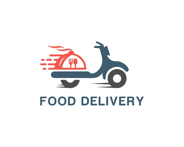 Quick food delivery icon logo symbol design vector template