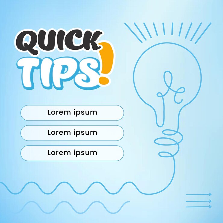 Vector quick tips instagram post template