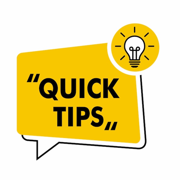 quick tips vector template