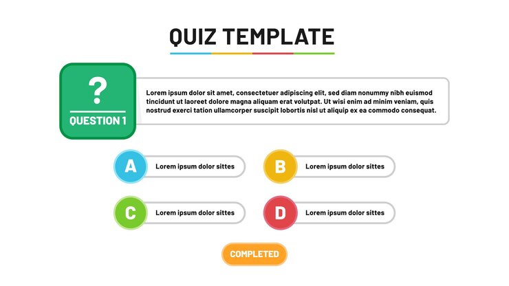 Quiz Template design