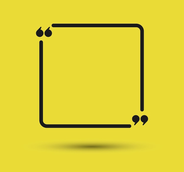 Quote template design Empty speech bubbles quote bubbles and text box Vector Illustration