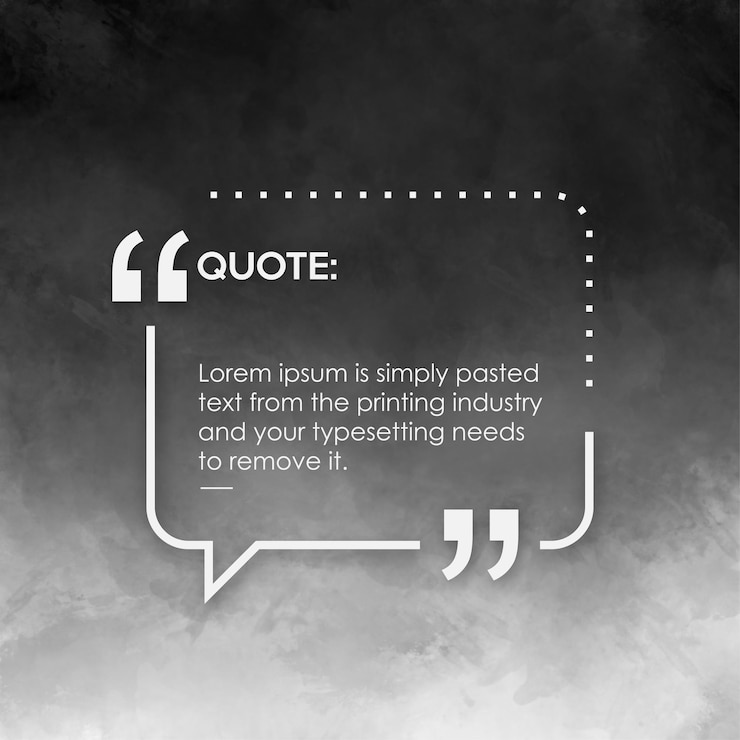 Vector quote with hand painted dark watercolor texture background