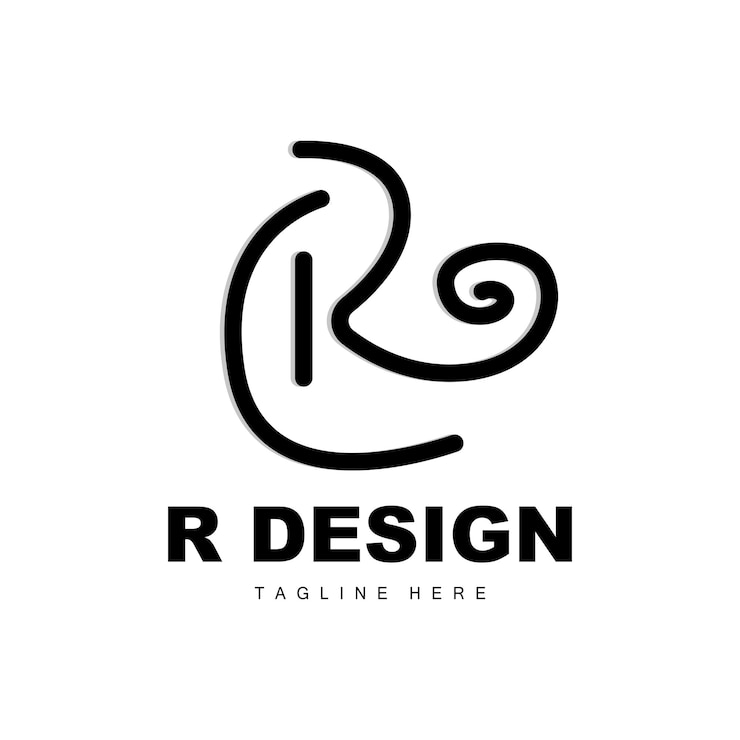 Vector r letter logo alphabet vector initial r product brand logotype design