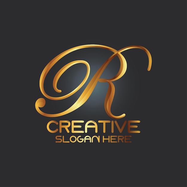 R Sign Letter Logo initial letter R logo design template icons for business of luxury elegant simple