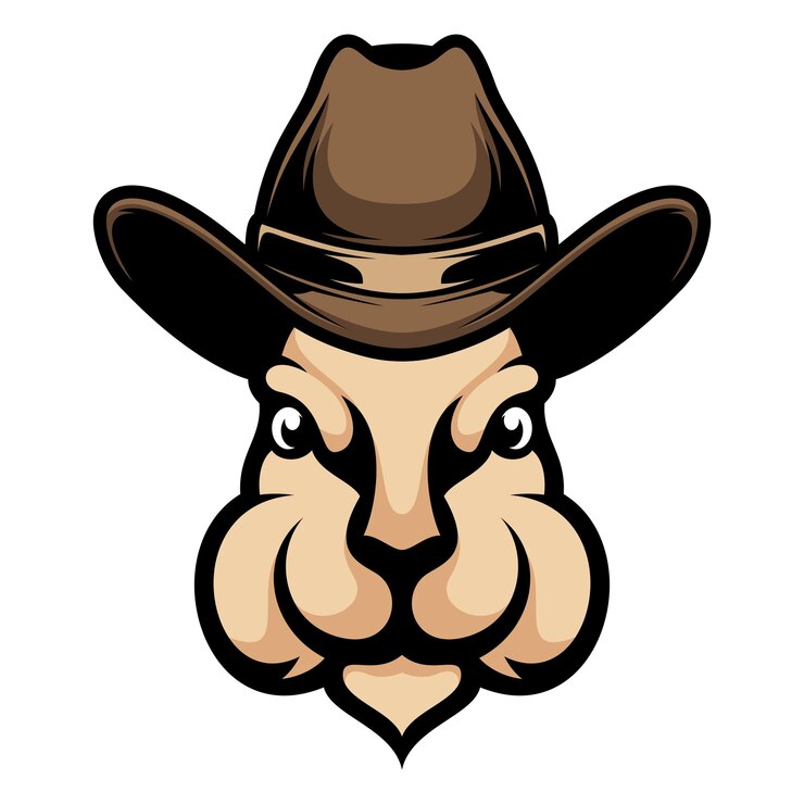Vector rabbit cowboy design