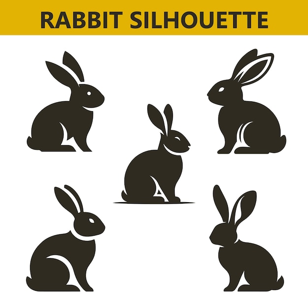 Rabbit gradient colorful logo design vector