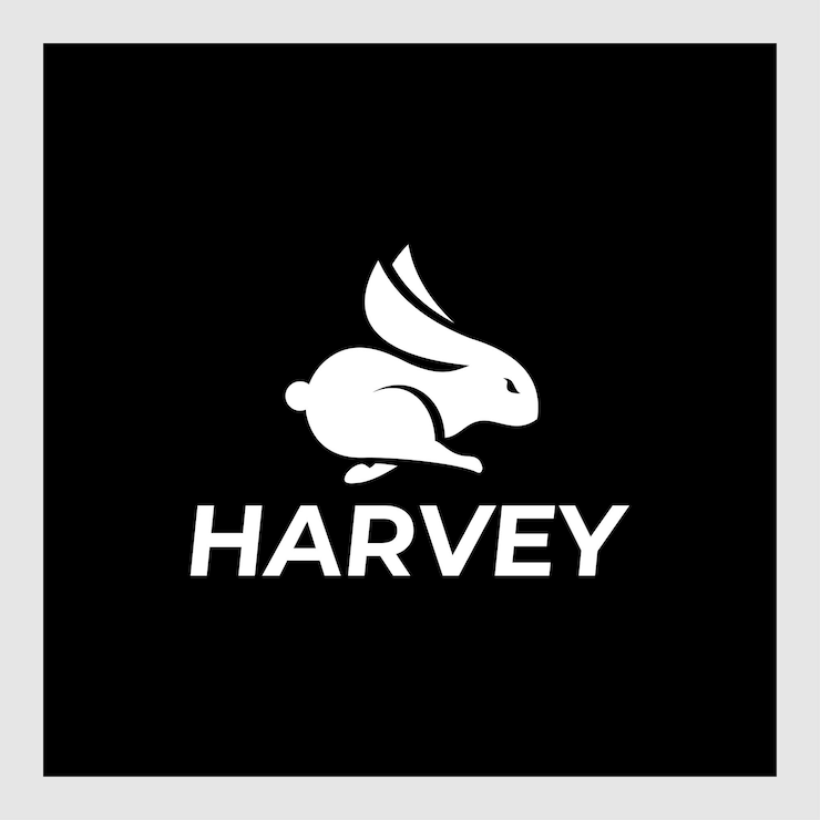 Vector rabbit logo template. retro vector illustration