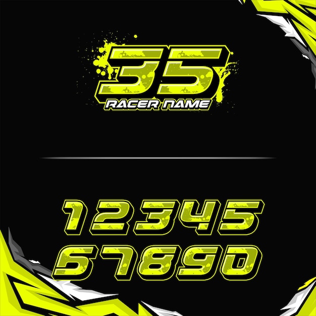 Racing Number 35 Design