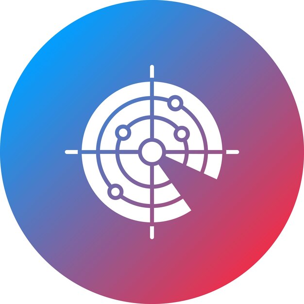 radar icon vector image can be used for map and navigation