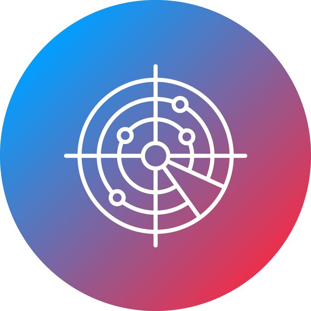 radar icon vector image can be used for map and navigation