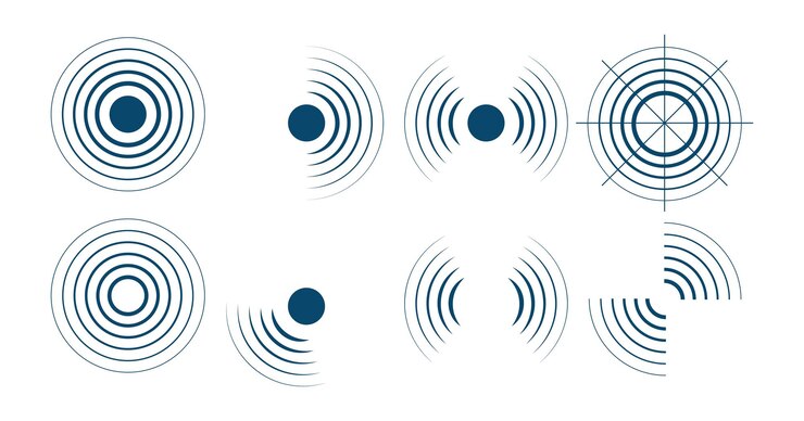 Vector radar screen background vector sonar