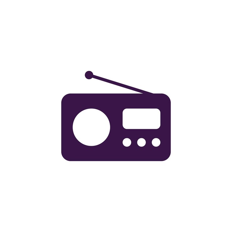 Radio icon vector design templates on white background