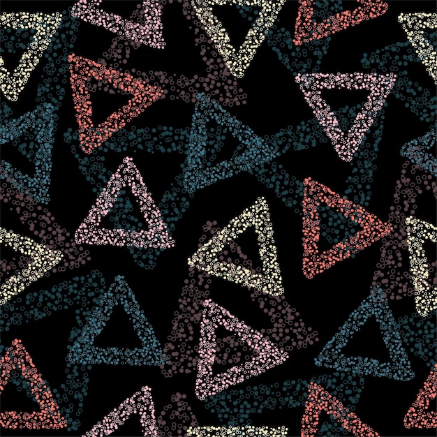 rainbow color triangle seamless pattern vector eps 10