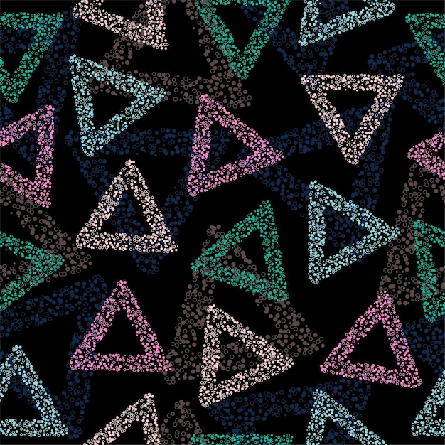 rainbow color triangle seamless pattern vector eps 10