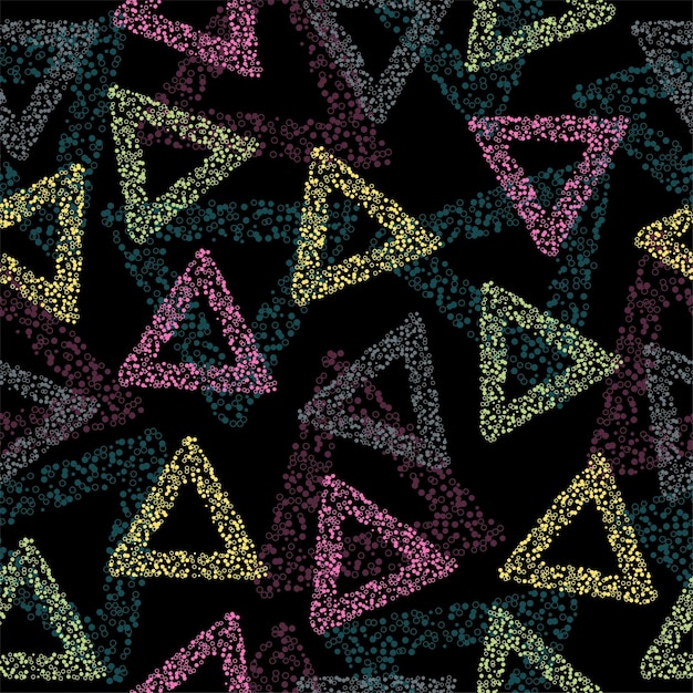 rainbow color triangle seamless pattern vector eps 10