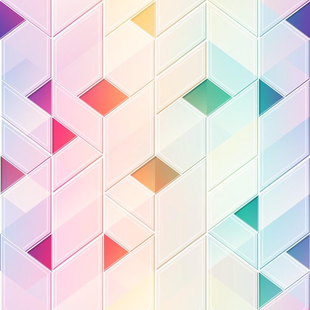 Rainbow frame mosaic pattern