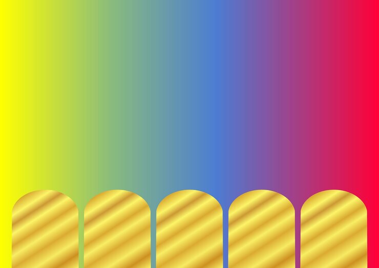 Rainbow Gold Abstract Background