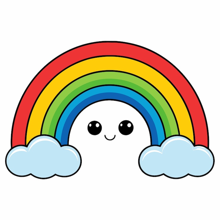 Vector rainbow isolated on white background