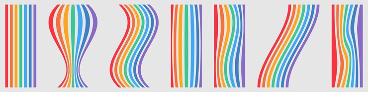 Vector rainbow stripes vertical stripes rainbow color rainbow vector illustration