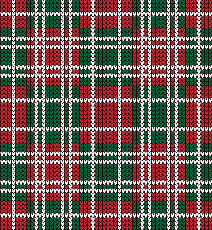 Vector rajutan pola natal dan tahun baru