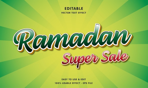 ramadan editable text effect with modern and simple style
