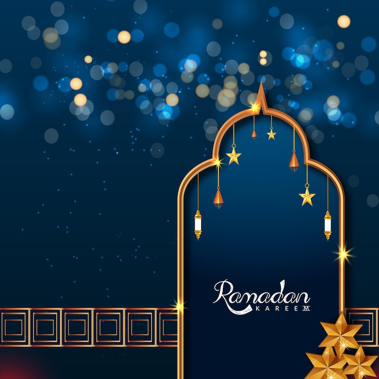 Ramadan Kareem background Wallpaper Islamic Realistic element Muslim Background Premium Vector
