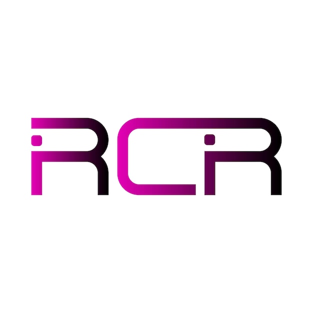 rcr logo abstract typography simple modern minimal vector design