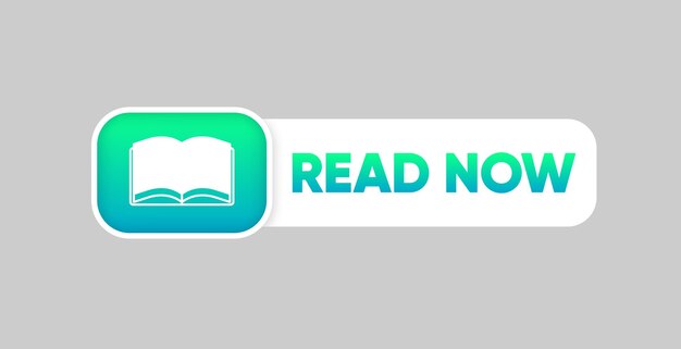 Read More Now Read now button with book Modern button for web site Online read Vector illustration