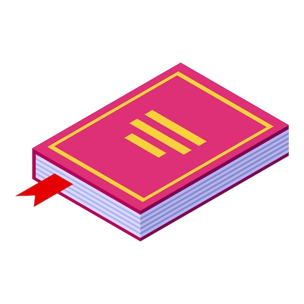 Reading book habit icon Isometric of reading book habit vector icon for web design isolated on white background