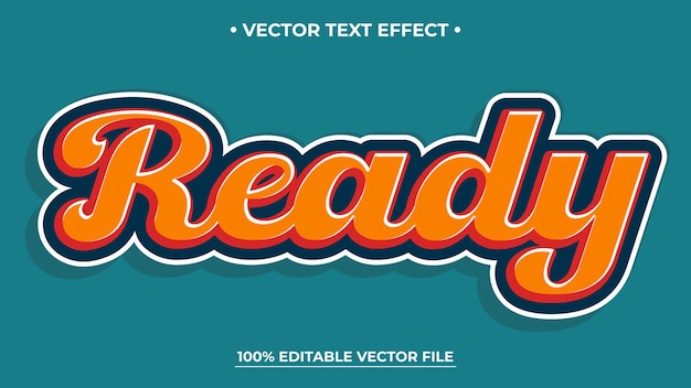 ready retro vintage editable text effect