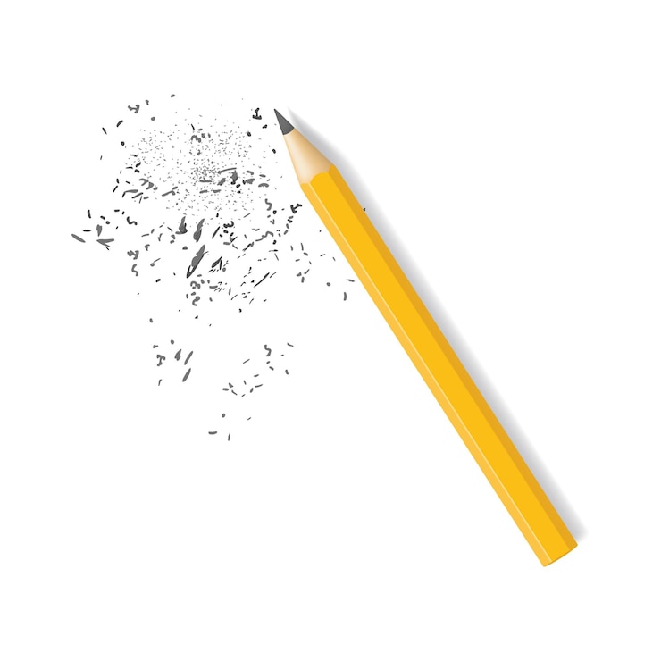 Vector realistic 3d detailed pencil on a white vector