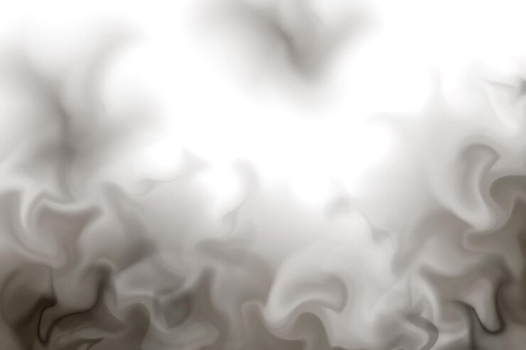 Realistic black fog or smoke mist effect Smoke on white background vapor in air steam flow Clouds