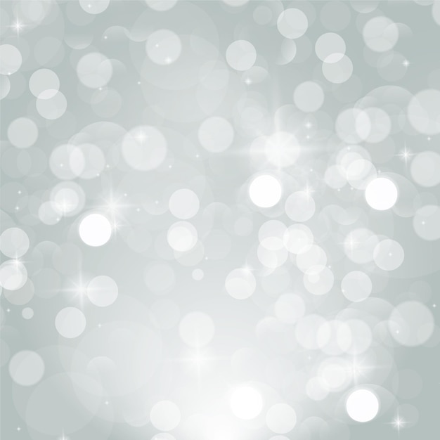 Realistic bokeh lights effect on colorful blurred background