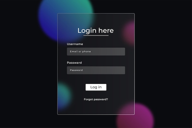 realistic gradient glassmorphism effect background