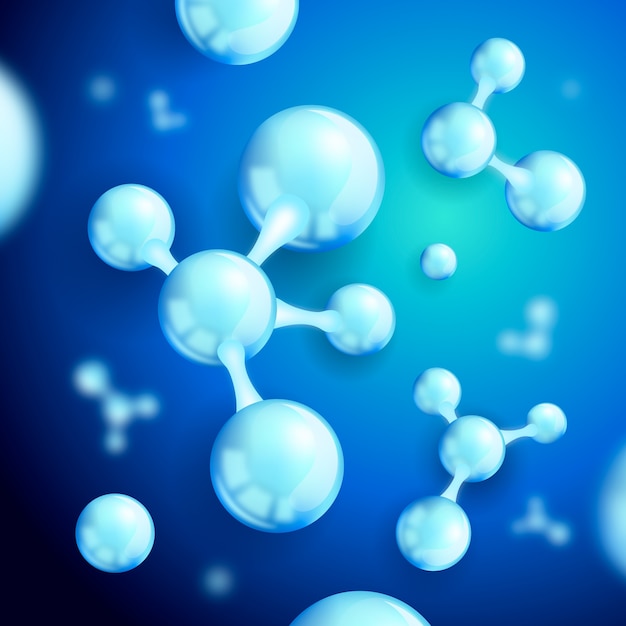 realistic molecules illustration