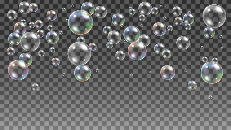 Vector realistic soap bubble background vector